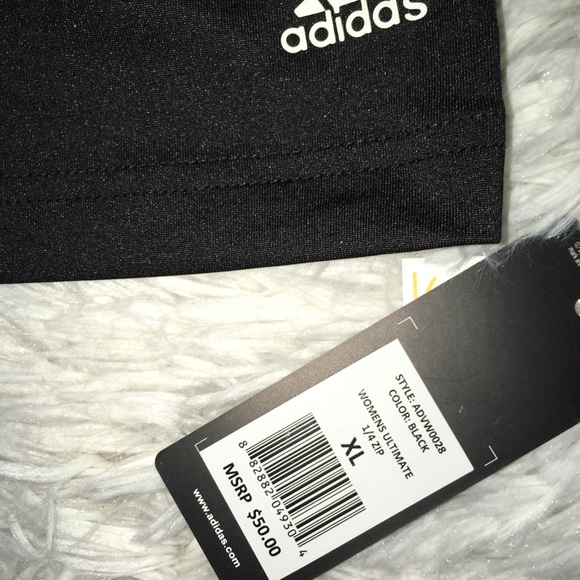 Adidas Black 1/4 ZIP Women’s Shirt Long Sleeves sz XL - Picture 3 of 6